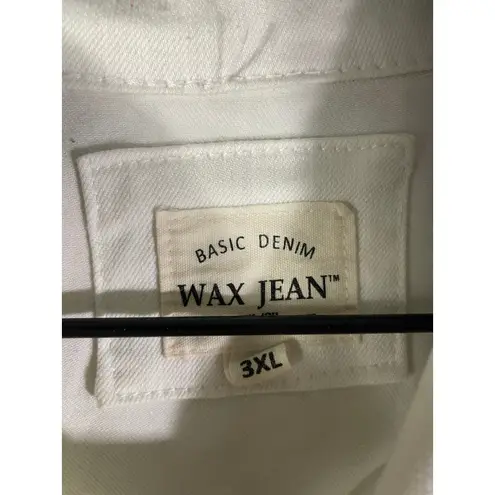 Wax Jean Patriotic Eagle Flag Patchwork Vest 3XL Men’s Denim Look USA Military Veteran