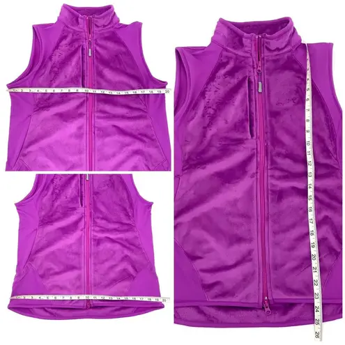 Peter Millar  Fleece Vest Warmth 4E Womens L Sleeveless Full Zip Soft Purple NWT