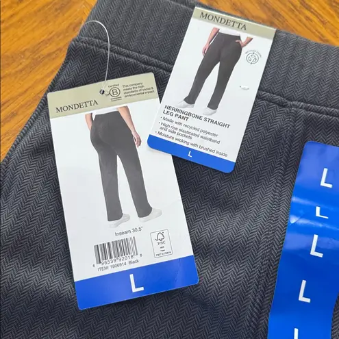 Mondetta Herringbone Straight Leg Pull on Pants