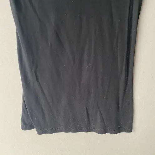 Adrienne Vittadini sz S black ruffle tassel sleeveless tank blouse