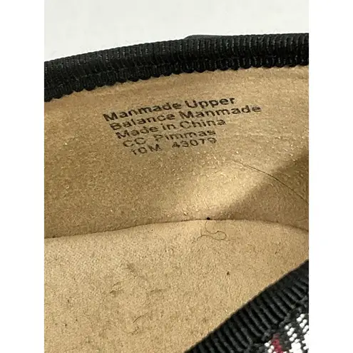 Charter Club Womans Pimmas 10 M Black Plaid Slip On Flat Shoes