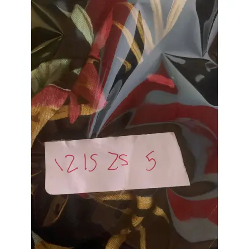 XIX PALMS Honolulu Hawaii Womens Black Floral Tie Front Short Sleeve Top Size M Size M