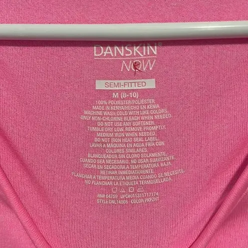 Danskin  Now Pink Tee M Short Sleeve Athletic Semi Fitted