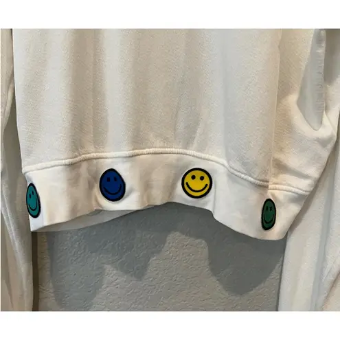 Lauren Moshi Spalding Hello Moshi Pullover In Milk Size Large