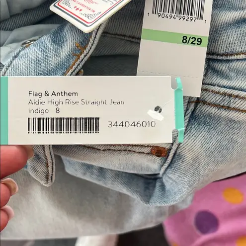 Flag & Anthem Blue Straight Leg Jeans Classic Style Size 32