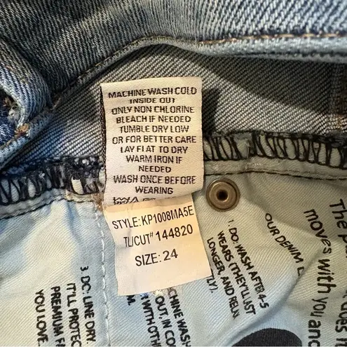 Evereve High Rise The Ever Straight Ankle Jeans in Traveled Wash, Sz 24