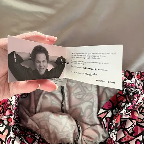 BRITTO Shorts Pink Red Heart Graphic Print Brand New With Tags Size XS