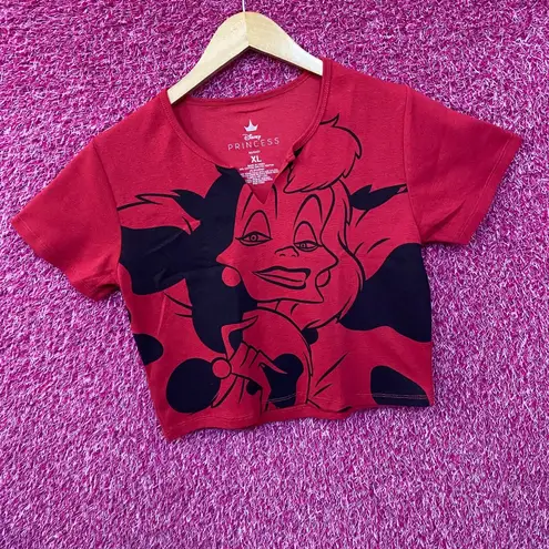 Disney Princess 101 Dalmatians Cruella De Vil Red Crop Top XL
