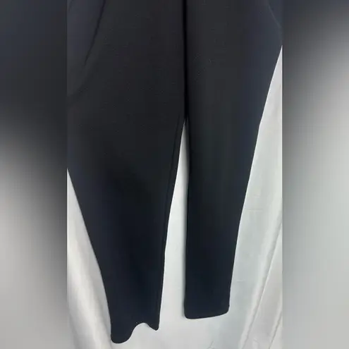 Elegant Black Lace Jumpsuit sleeveless party cigarette pant gold belt Medium