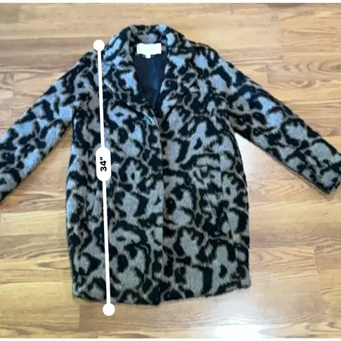 Veronica Beard Camille Animal Print Cocoon Jacket Women’s Size 6 Brown Leopard