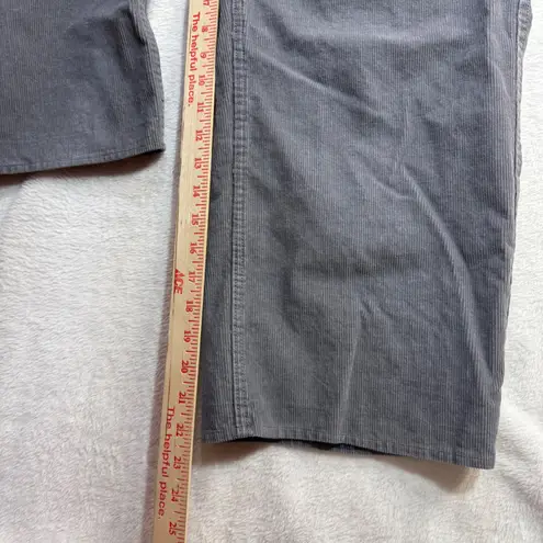 Vintage FB County 12 Corduroy Wide Leg Cropped Pant Gray 90s High Rise Utility