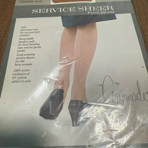 Vintage 40s Seamed Stockings 11 Average Gaymode Service Sheers Suntan Fine Seam Tan