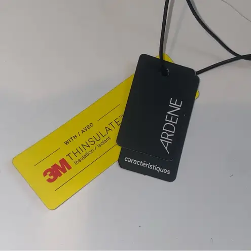 Ardene Black Faux Leather Quilted Sheepskin Thinsulate Ankle Boots 7