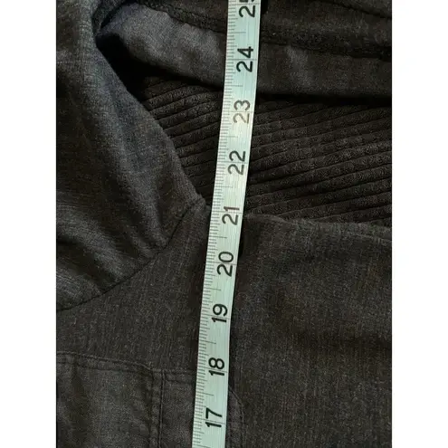Howe Dark Gray‎ Snap Up Long Sleeve Hood Top Pockets Grommets Size Large Gray
