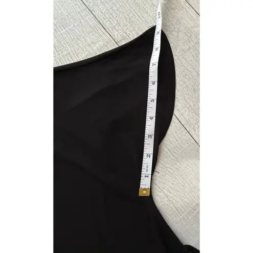 Briggs New York Black V-Neck Tie-Back Top Size 1X