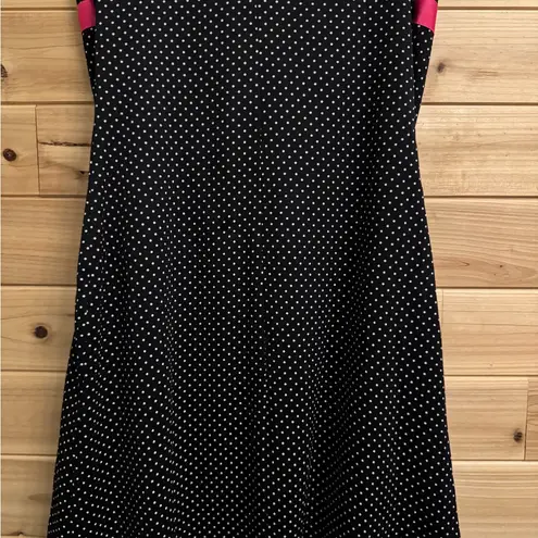 Heart Moon Star Y2K Size Medium Strapless Black White Polka Dot Midi Dress