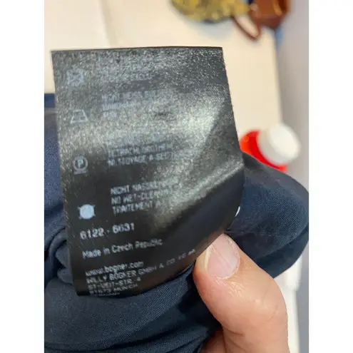 Bogner Black Sleeveless Belted Dress Luxury Workwear Career Euro Chic 6 | S