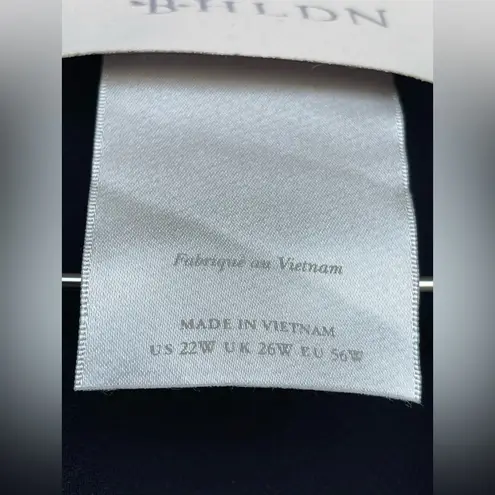 BHLDN Anthropologie Amelia Deep-V Satin Maxi Dress size 22 W