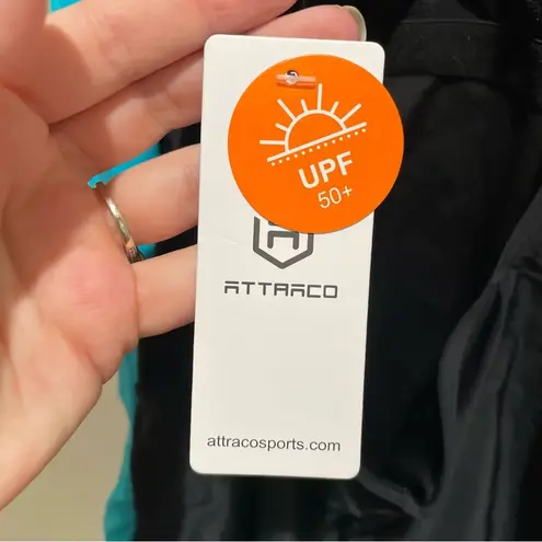 Attraco Racerback Low Cut Leg Colorblock One Piece Swimsuit Blue