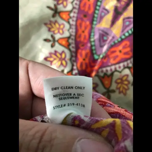 Nanette Lepore  Metallic Colorful Linen Dress sz6 - Image 6