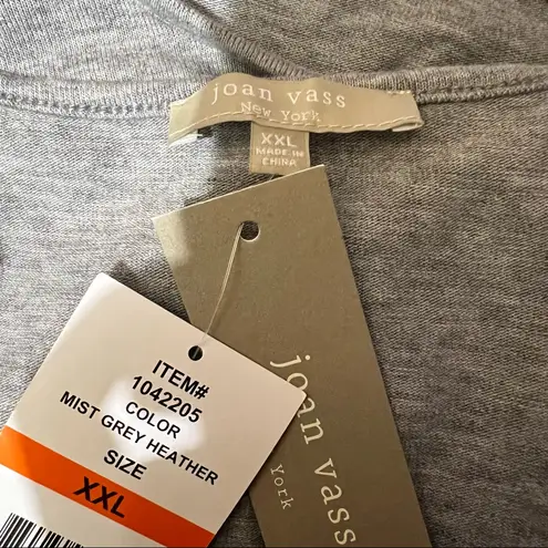 Joan Vass rib knit sweater grey heathered :Box001: