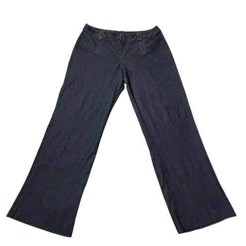 Westbound Denim Wide Leg Trousers Dark Denim Wash Dress Pants Career Casual