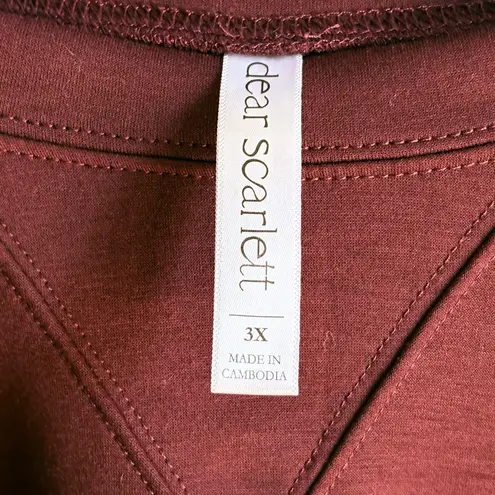 Scarlett Dear Maroon Crew Neck Sweater Relaxed Fit