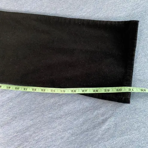 Gloria Vanderbilt Black Velvet Corduroy Straight Leg Pants 12