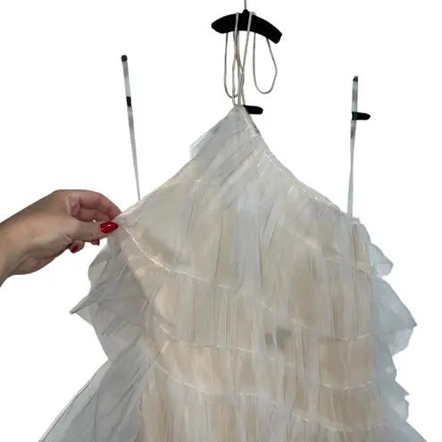 The Bar Henri Tiered Gown Blanc