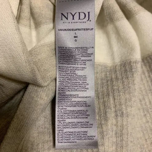 NYDJ Long Sleeve Stripe Rugby Pullover Sweater