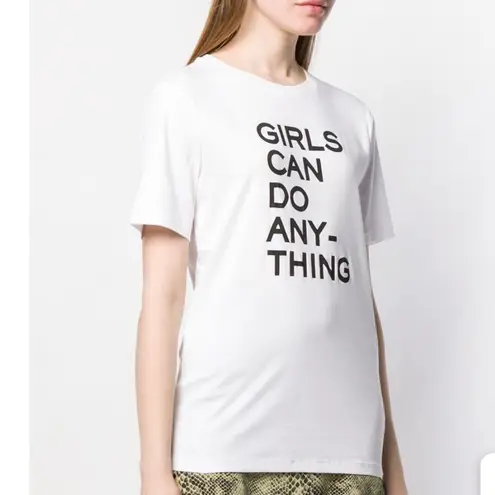 Zadig & Voltaire NWT Girls Can Do Anything Bella Tee Shirt White Black XS