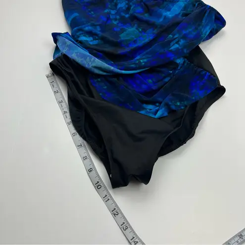 Magicsuit Women's Hazy Daze Lisa One Piece Swimsuit Size 16 Blue Black NWOT