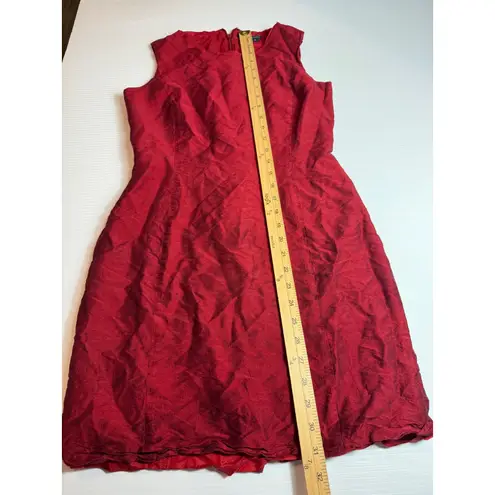 Harold Powell Red Silk Dress Sleeveless Party Cocktail Elegant Size 4