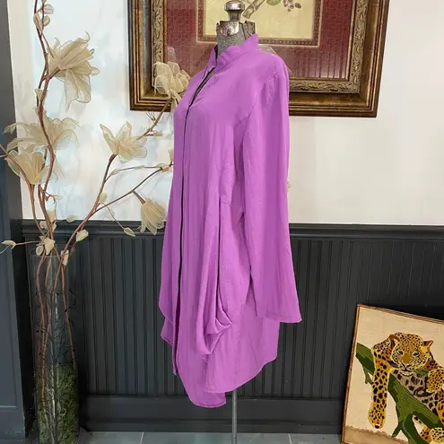 Fridaze 100% Linen Redefined Zip Lagenlook Coastal Lightweight Jacket