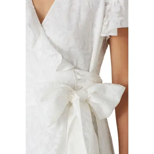 Tanya Taylor Silk Blend White Floral Bianka Dress