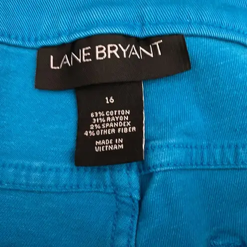 Lane Bryant Aqua Blue Capri Jeans Size 16