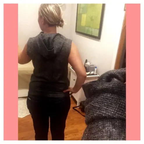 L'Agence ππ Shiny Knit Sleeveless Hoodie Top