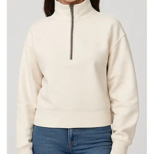 All In Motion Womens Cream Core Fleece 1/2 Zip Pullover Sweatshirt 1X - Image 1