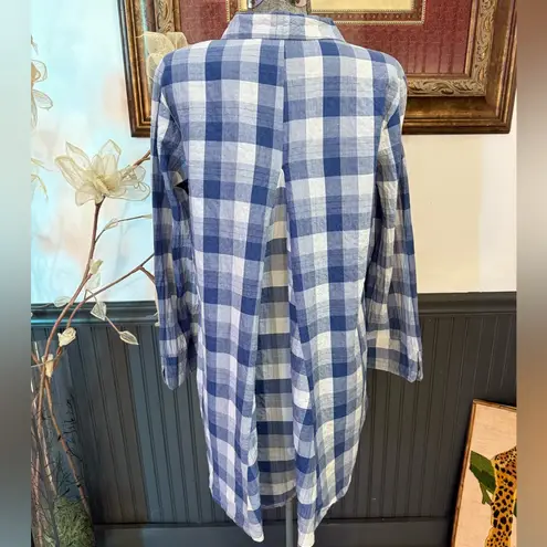 Habitat Cotton Blend Textured Gingham Button Up Blouse ~ Size Small ππ
