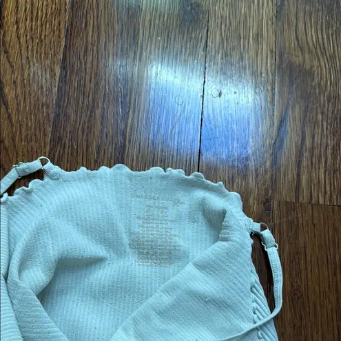 Free People Intimately  m/l White Asymmetrical Ruffled Camisole