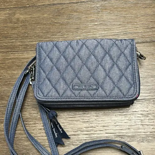 Vera Bradley  Blue Denim 3-in 1 All in One Crossbody‎ Micro Bag Wallet - Image 2