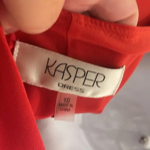 Kasper orange career dress wrap style size 10