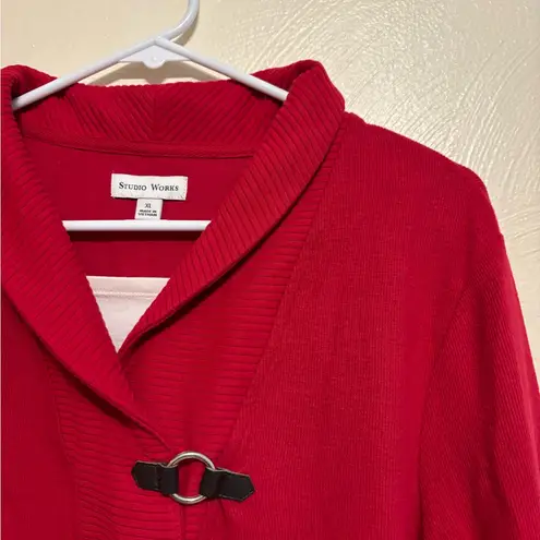 Studio Works  Women's Red Buckle Sweatshirt