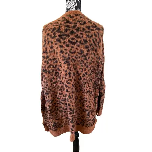 Maurice's  Leopard Print Cardigan Casual Career Workwear Winter