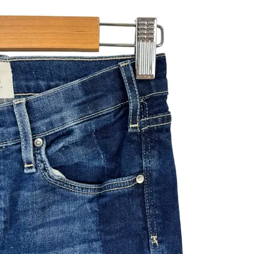 McGuire Denim Anthropologie McGuire Vintage Mid-Rise Cropped Raw Hem Jeans Two Tone Denim 26