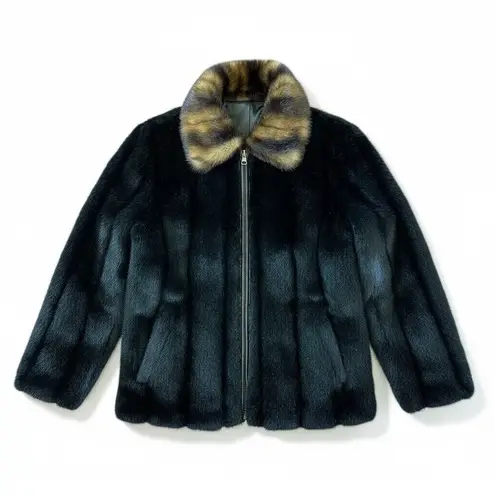 wilson's leather Black Reversible Jacket – Faux Fur & Leather – Women’s Size M