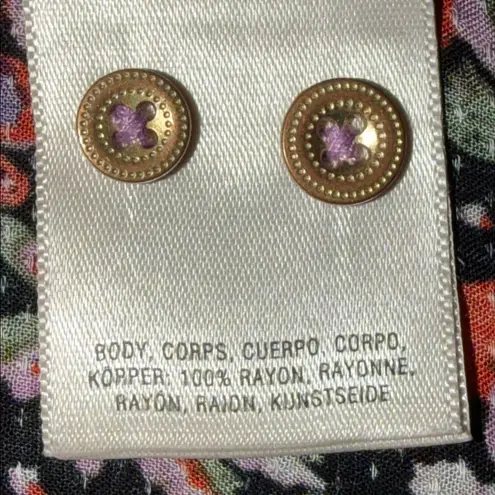 Anthropologie Maeve Orli Bibbed Button Down Floral Long Sleeve Blouse Size XS Red