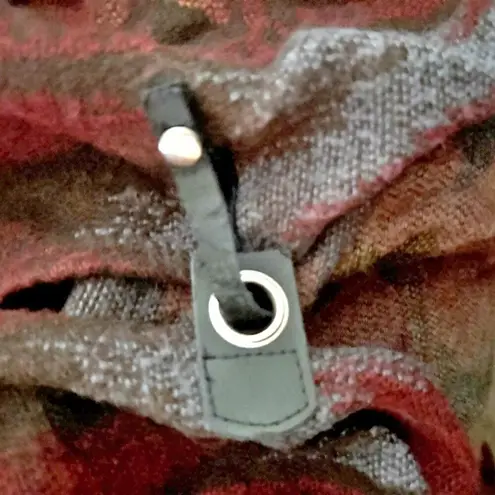 UNBRANDED | Red Brown Blue Orange Pink Yellow Rainbow Southwest Style Poncho | O Size undefined