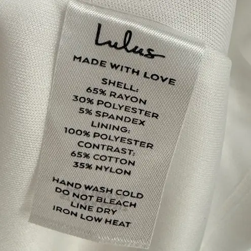 Lulus Lace Up Your Sleeve White Lace Long Sleeve Bodycon Dress Size S