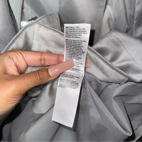 White House | Black Market  Cropped Velvet Blazer Mercury Gray